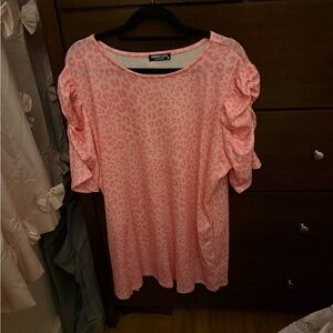 Pink Animal Print Blouse